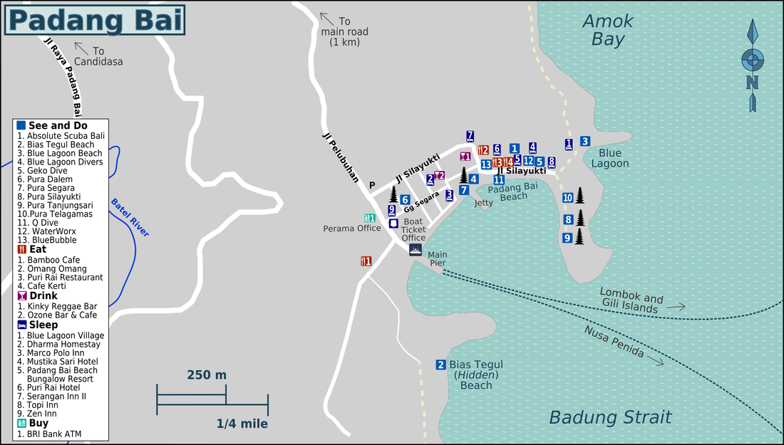 Padang Bai Map