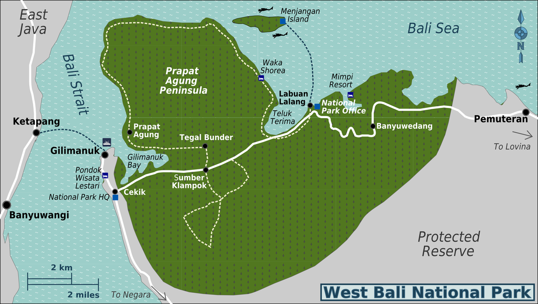 West Bali National Park Map