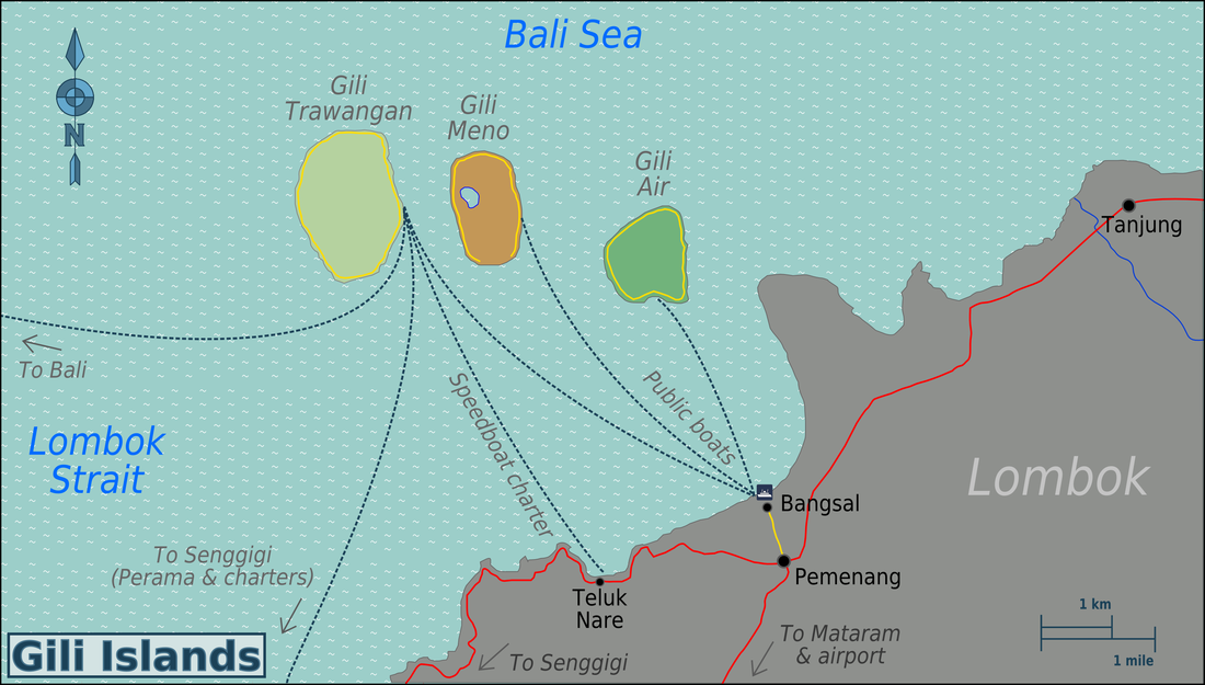 Gili Islands Map
