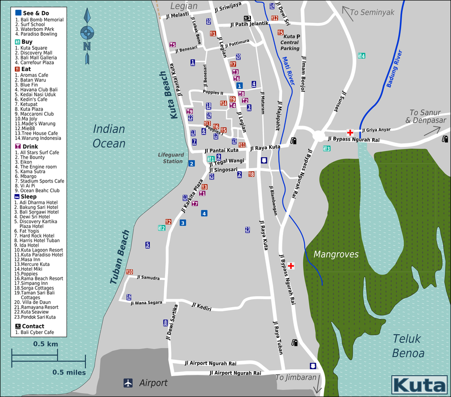 Kuta Bali Map