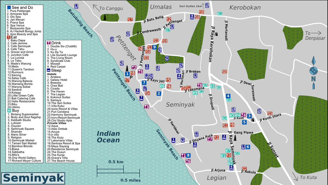Seminyak Bali Map